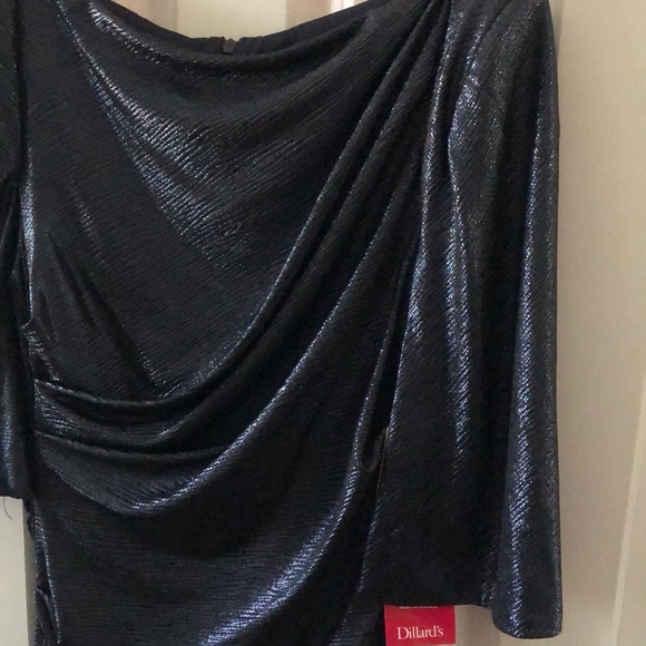 Eliza J Draped Column Capelet Dress - Picture 3 of 12